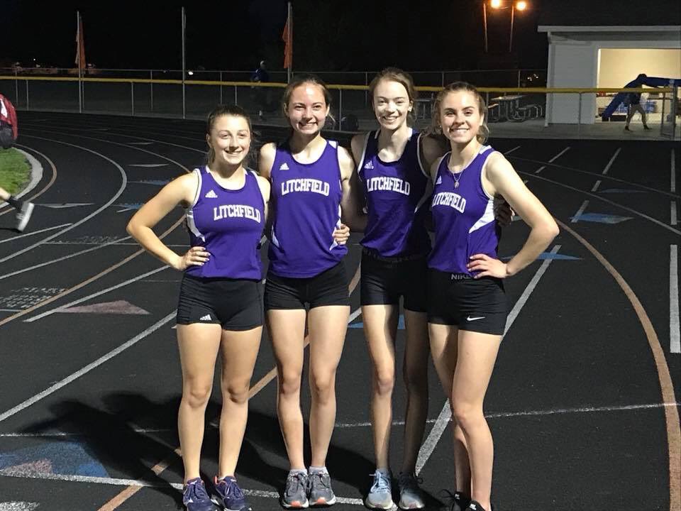 JNsports's tweet photo. Congratulations to the Litchfield 4x800 (Madi Throne, Andrea Priddle, Hailey Bolte &amp; Caroline Quarton) and 4x400 (Caroline Quarton, Hailey Boletta, Rylie Jagosh &amp; Andrea Priddle) teams and Caroline Quarton (3200) on advancing to state.
#RTB https://t.co/2drx1gV3mS