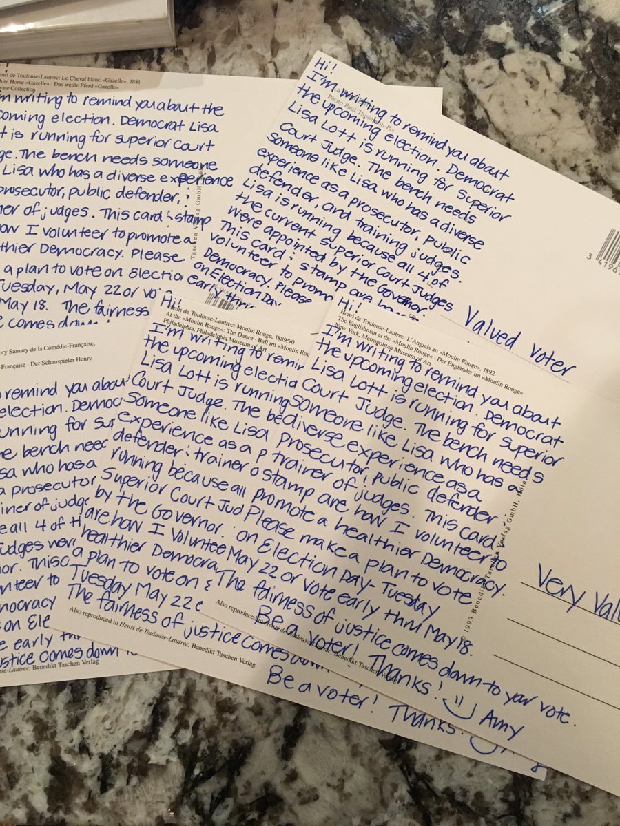KingsleyAmy's tweet photo. Just finished my first #PostcardsToVoters  Write with me to help flip and defend key seats for  Democrats across the country! https://t.co/yofIcbktwa