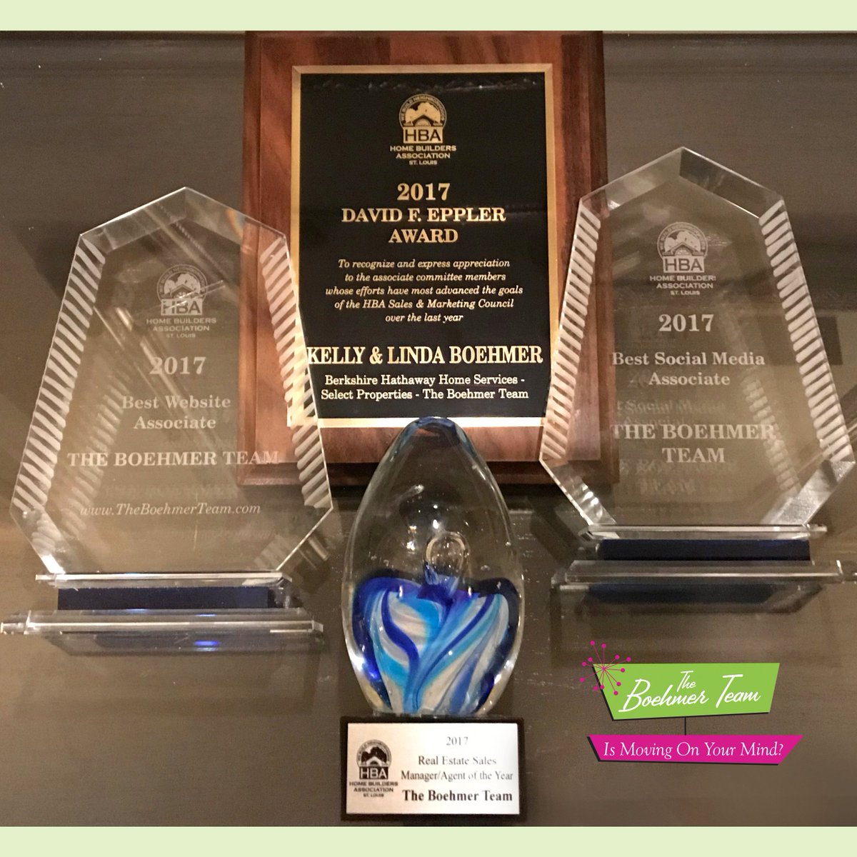 TheBoehmerTeam's tweet photo. The Boehmer Team has been awarded 4 awards for 2017 work in residential new construction! Our team loves helping homebuyers discover & purchase homes from the many fine home builders building great communities right here in the #StLouis area. Thanks to #STLHBA!
#HBASTL #STLhomes https://t.co/9eehhqmoxA
