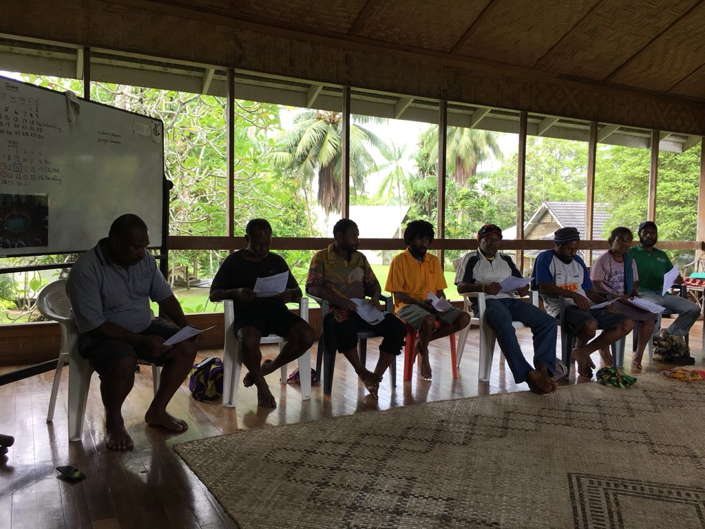 gileslane's tweet photo. Day 1 of #TKRN workshop at BRG, Jais Aben – 18 Reite people + Banak Gamui of Karawari Cave Arts Project & Yat Paol of Gildipasi/Madang-Maror (& James Leach & I) https://t.co/R589O04hza