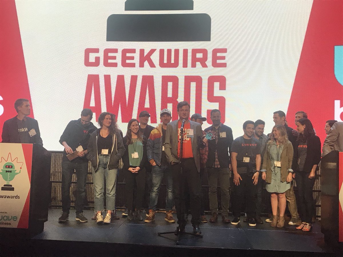 2017's #GWAwards Startup of the Year is this year's "Next Tech Titan”! Congrats to @ConvoyTeam for the win. Thanks @smartsheet for sponsoring this category!