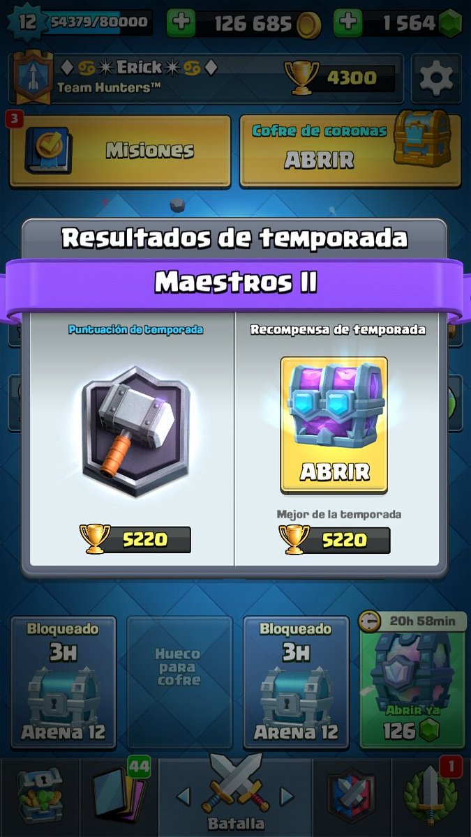 5200 copas por fin Siganme para confeti a esas 5500 copas y 10000 primeros del mundo :)