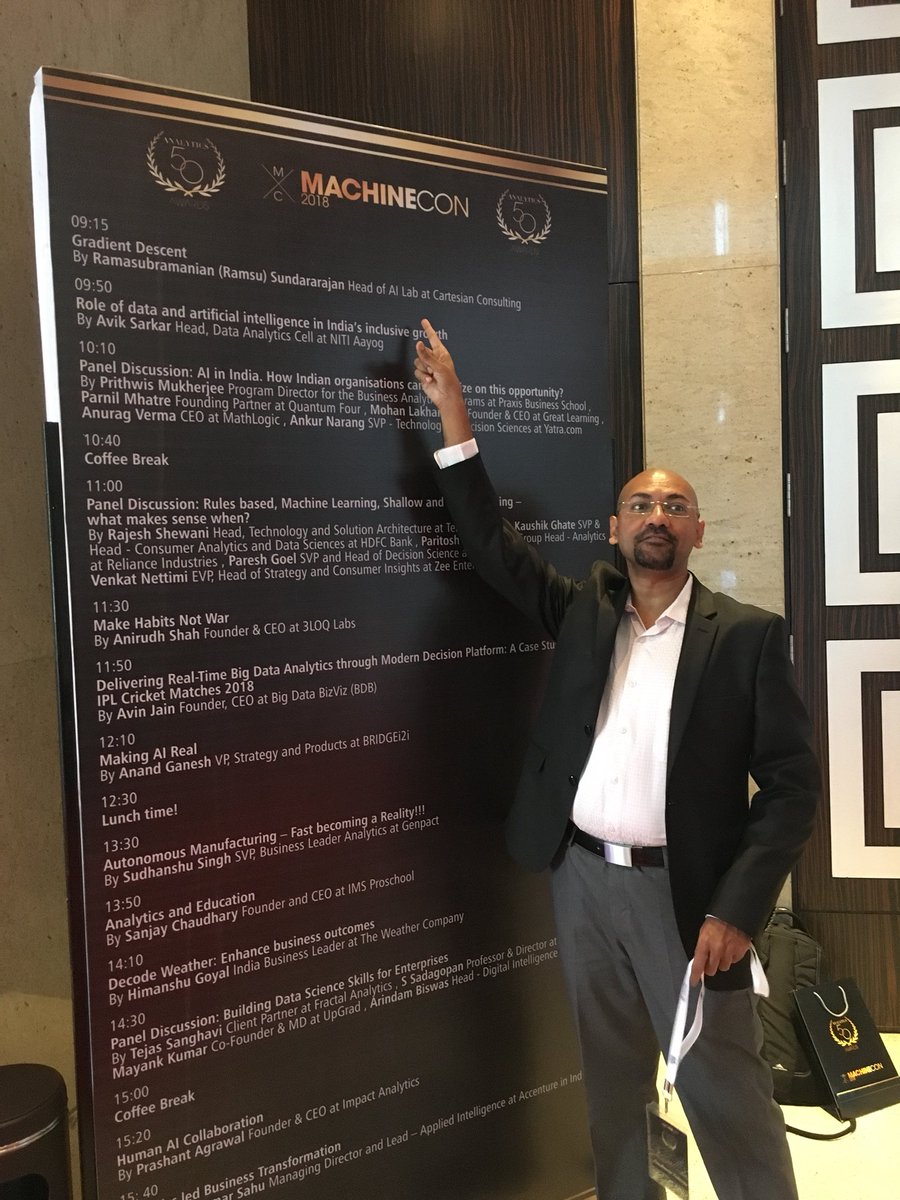 CartesianConsul's tweet image. Ramsu at #machinecon - getting ready to take stage!