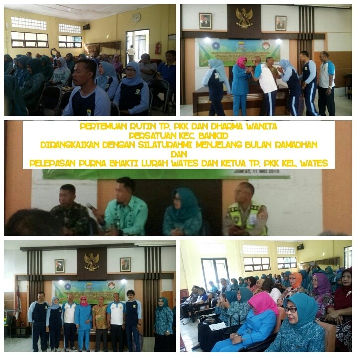 Jumat, 11 Mei 2018

Pertemuan Rutin TP. PKK dan Dharma Wanita Persatuan Kec. Bankid dirangkaikan dengan silaturahmi menjelang Bulan Ramadhan dan Pelepasan Purna Bhakti Lurah Wates dan Ketua TP. PKK Kel. Wates
<a href="/pembdg/">Pemerintahan Bandung</a> @AntonSugiana