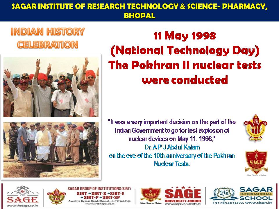 drabhi181281's tweet image. Indian history pride moment
National Technology Day........
#SIRTSP #SIRT #SIRTS #SIRTE #SIRTP #SGI #SGIINDORE