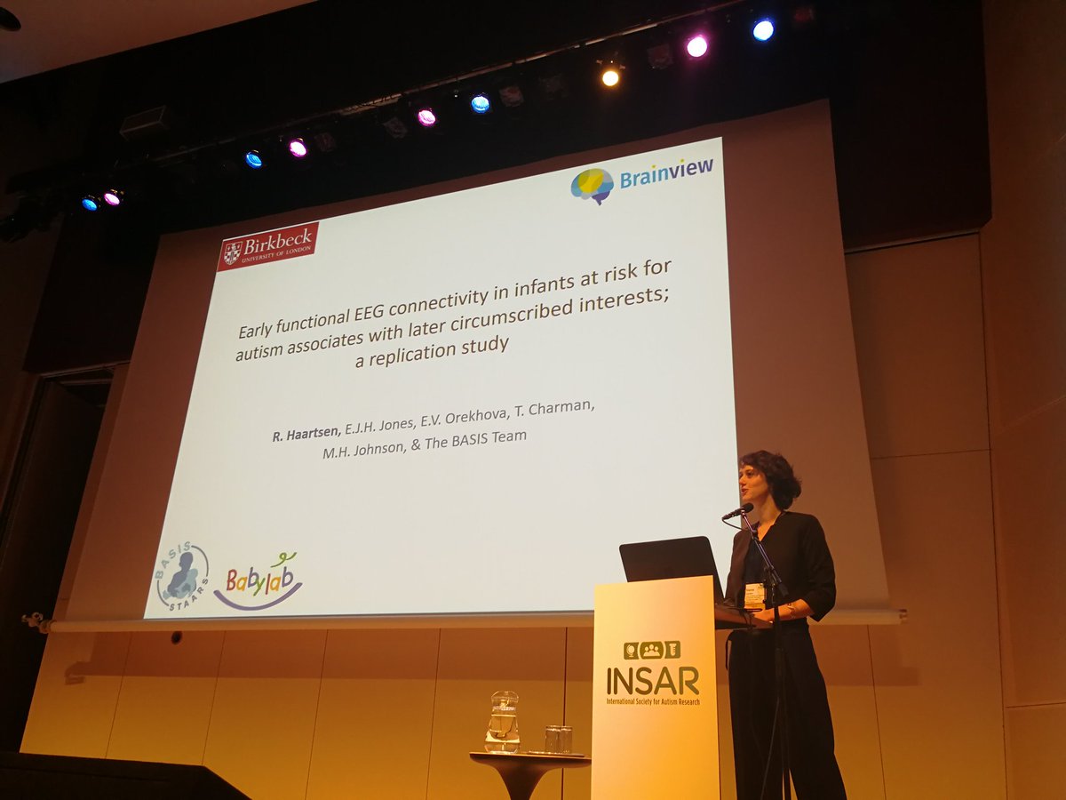 dlopezperez's tweet photo. Now, @RianneHaartsen  talking about early functional EEG connectivity in infant at risk #Brainview #AutismINSAR #INSAR2018 https://t.co/yjp3rQnPfQ