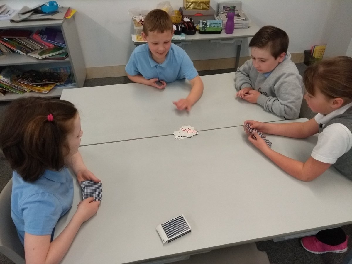 GarnockPrimary's tweet image. Primary 4 playing cards this morning before our instructional writing. Playing cards is a fun, easy, inexpensive way to spend time with friends and family. Why not learn a new game this weekend?
#writinglessons
#theoldgamesarethebest
#winningandlosing