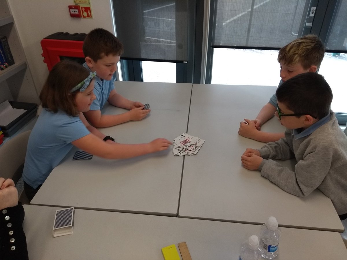 GarnockPrimary's tweet image. Primary 4 playing cards this morning before our instructional writing. Playing cards is a fun, easy, inexpensive way to spend time with friends and family. Why not learn a new game this weekend?
#writinglessons
#theoldgamesarethebest
#winningandlosing