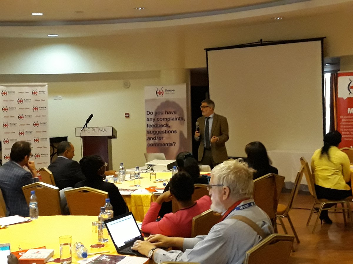 IFRCAfrica's tweet photo. “The decisions we make today will earn us the trust tomorrow.” – Robert Kaufman, ­­Deputy Regional Director @IFRCAfrica, speaking at  the @KenyaRedCross’ launch of a new report on #AccountabilityToCommunities in Nairobi this morning. To learn more: https://t.co/gFL5SAASG3 https://t.co/b1IAlebPov