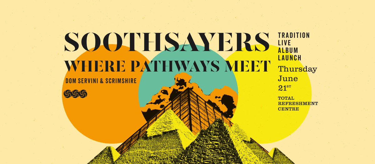 soothsayersband's tweet photo. Launch - 21st June @Total_Refresh centre with #wherepathwaysmeet and us live @DomServini @wahwah45s new album ready and waiting for your ears https://t.co/cpzdh9A0Wk