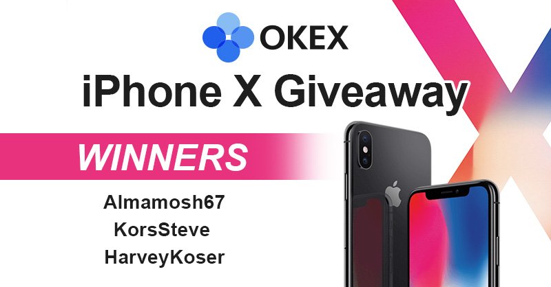 Friends Are Gold - iPhone X Giveaway
Winners please DM us with this image to claim the prize. Thanks for supporting OKEx! :)
