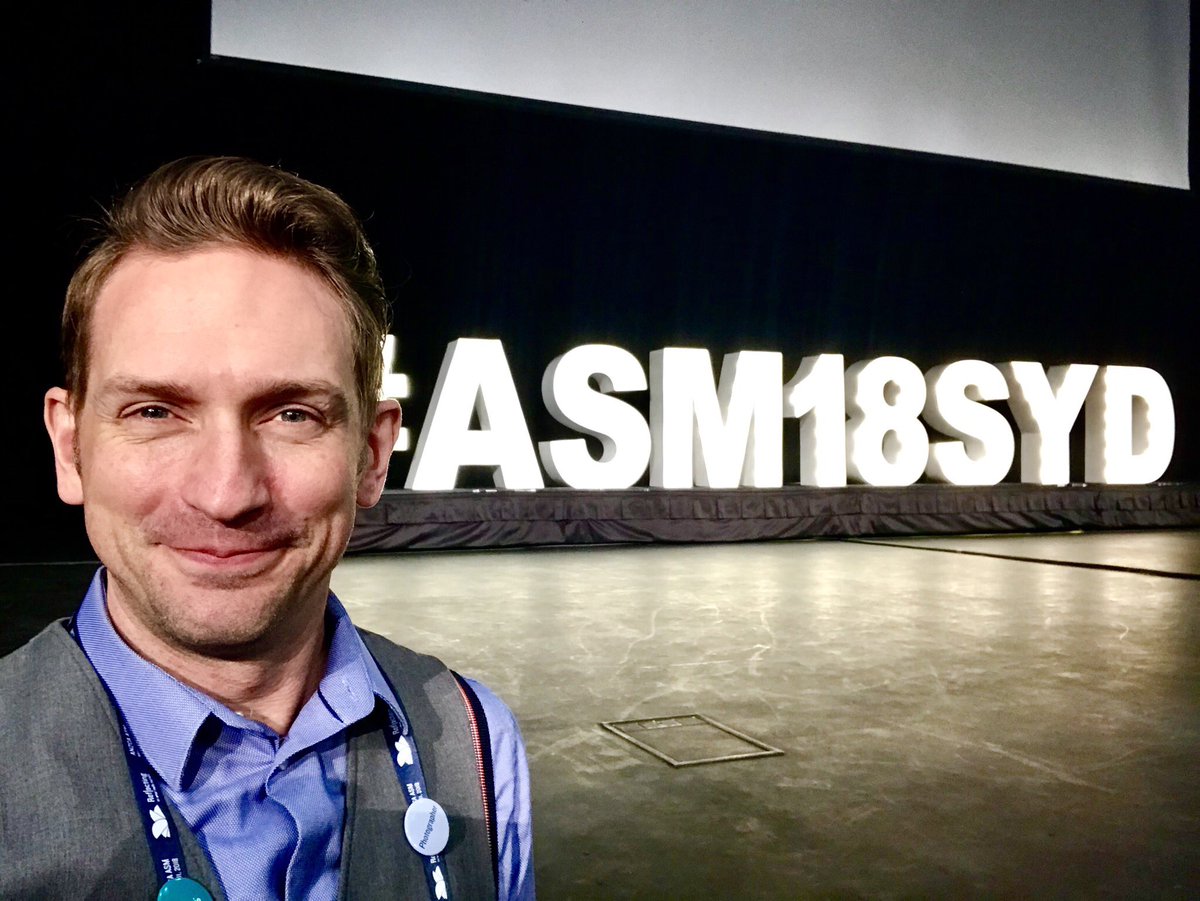 Methadoane's tweet photo. #ASM18SYD @ANZCA the stage is empty, the seats have cleared, and we've said goodbye to a field of generous presenters and staff who made it all possible.  See you in #ASM19KL https://t.co/iczyDy3ys6