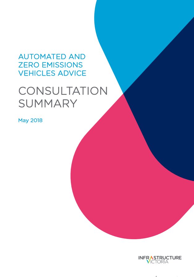 infravic's tweet image. Thanks to everyone who participated in our consultation program for our advice on autonomous and zero emissions vehicles. Our consultation summary provides an overview of what we did and heard and how feedback has been used: bit.ly/AVadvice