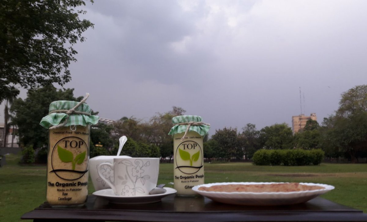 Beautiful evening #lahore should be made the most of with #chai #paratha . #organic #ingredients #ghee #rawcanesugar #shakkar #natural #pure #safe #chemicalfree .