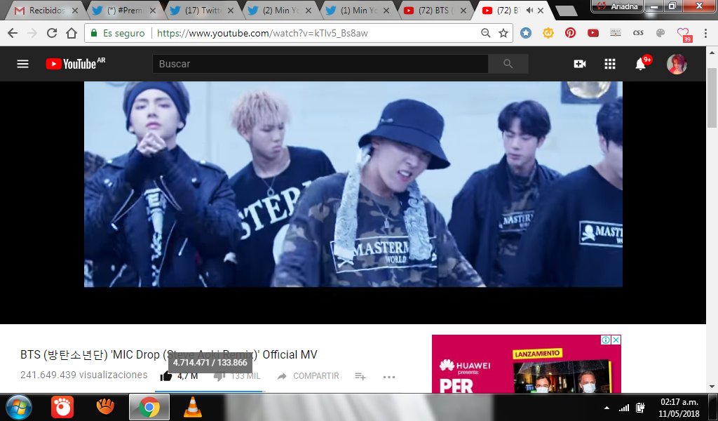 lizschipull's tweet photo. 241M 241.649.439 vistas #MICDrop200M --> #MicDropRemix250M
4.714.471likes #DNA #LOVEYOURSELF_承_Her #MicDropRemix #BTS
Min YoonGi LOVE MYSELF LOVE YOURSELF Peace
#MICDropWentGold #BTSARMY #ARMYtheBESTofme
@BTS_twt @steveaoki
#PremiosMTVMiaw #MTVLAKPOPBTS #MTVLAFANARMYBTS https://t.co/HSPKZrKl8B