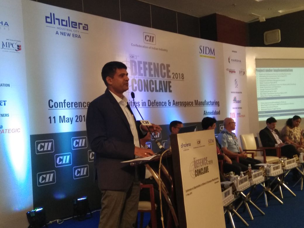 DholeraOfficial's tweet photo. MD,DICDL @JpShivahare sharing huge potential of #Dholera for #Defence and #Aerospace industries at #defenceconclave2018

@DholeraOfficial @jagdish_tweets #dmicdc #smartcity #smartinfra #dholera4defence #dholera4mro #MRO #aviation #largelandparcels #futureinfra #easeofdoingbiz https://t.co/nfsGPnf4yb