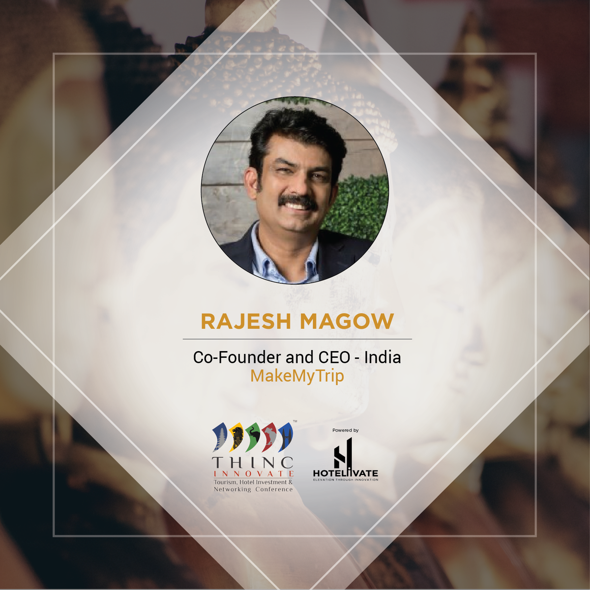 Hotelivate's tweet photo. Spearheading diverse roles and responsibilities in his career, hear @RajeshMagow , Co-founder and CEO of @makemytrip, at the THINC INNOVATE conference share his knowledge on various segments of hospitality.

Register now:
https://t.co/vl0HjBQoWP

#THINC2018 https://t.co/dEYAp3tkcg