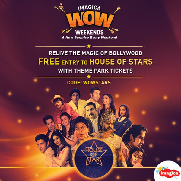 imagicaaworld's tweet photo. What if you get a chance to relive your favourite #Bollywood movies? Imagica opens door to India's 1st Official Bollywood Hall of Fame - House of Stars
Exclusive Launch Offer for Imagica’s newest addition, only for this #weekend! Book now - https://t.co/sYXeXily1R https://t.co/yaZZMpWExk