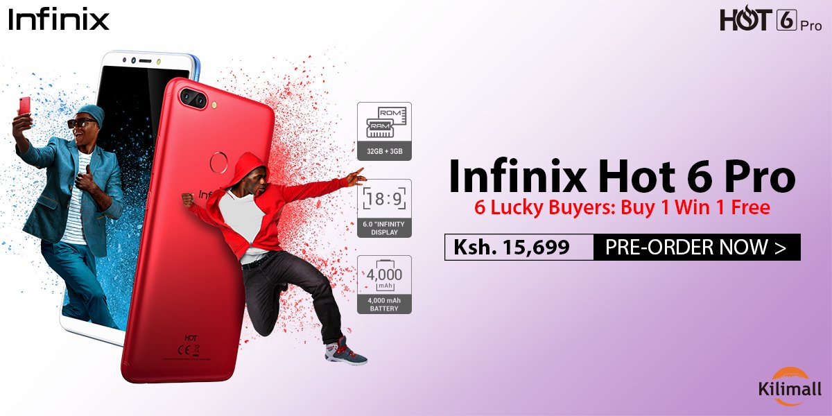 ReviewsAlley's tweet photo. #Infinix  Hot 6Pro 3GB +32GB 

ORDER on @Kilimall 
👉🏽https://t.co/pGuANMxQm3 https://t.co/bvum3E6wkW