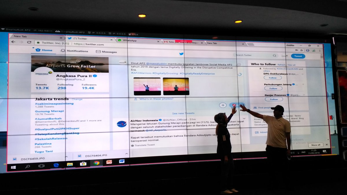 DJB_API's tweet photo. Jamboree Social Media Warrior PT Angkasapura II (Persero) dibuka secara resmi oleh Pak MA @mawaluddin dan Ibu Ituk @herarindry #AP2Warriors #DigitallyGrowing #DigitallyReadyEnterprise https://t.co/6CZrVmOLuk