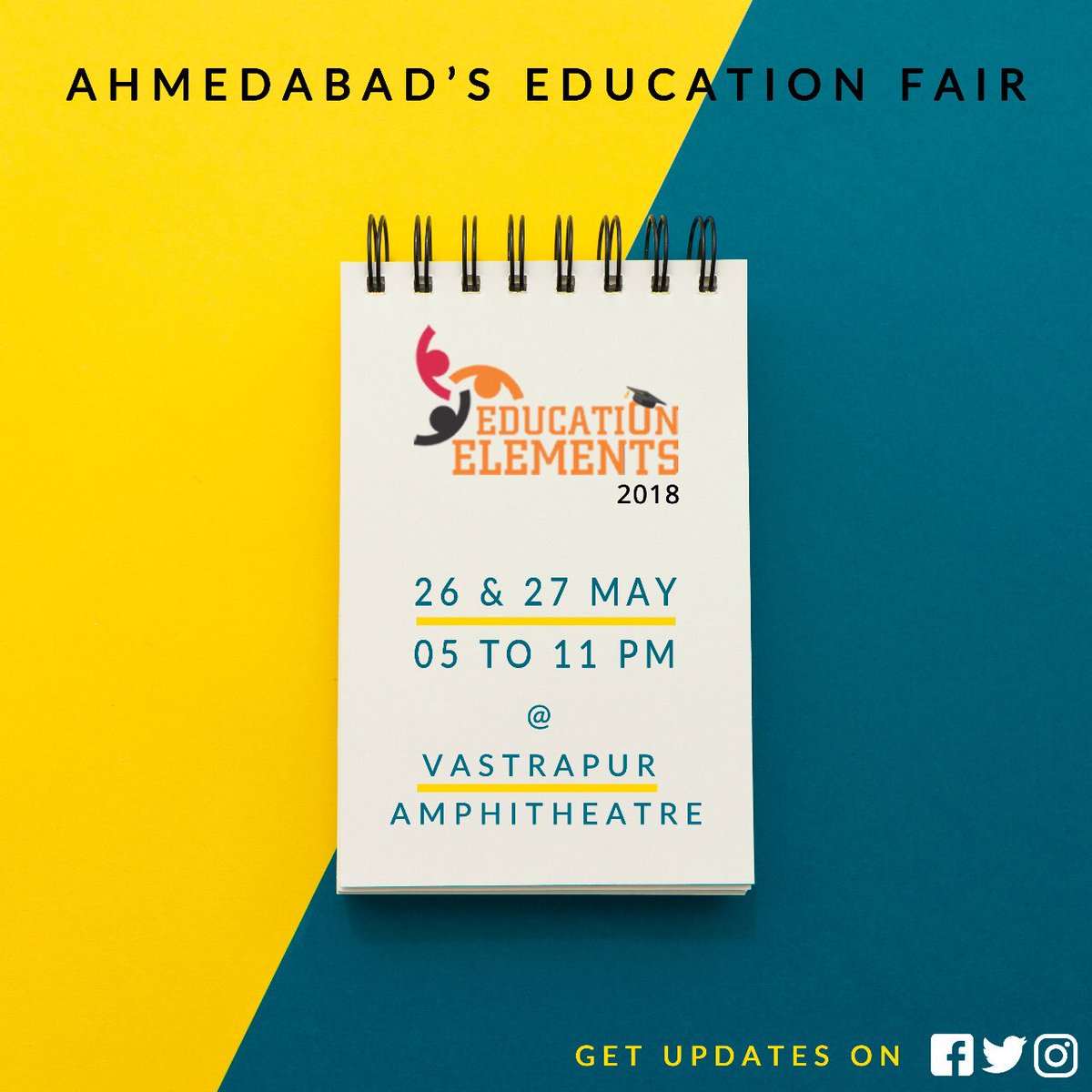 Ahmedabad’s Education Fair - Education Elements. 

#education #ahmedabad #students #studentlife #overseas #university #gtu #gujaratuniversity #engineering #law #hotelmanagement #airhostess #animation #design #Travel #elements #educationfair #ahmedabadedu 

educationelements.org