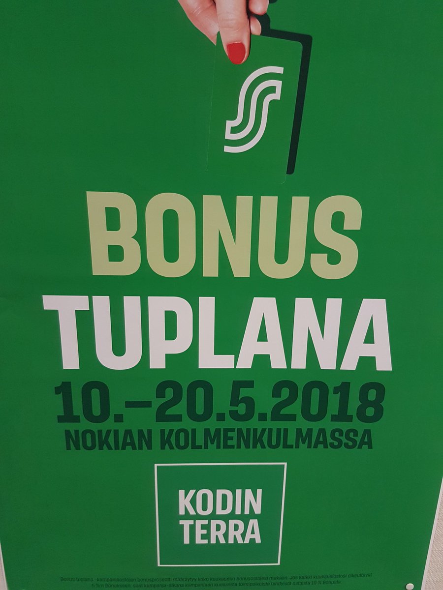 Oli sitten terassin öljyäminen, taimien istutus tai uuden ruohonleikkurin hankinta suunnitteilla, nyt kannattaa suunnata uudistuneeseen Nokian Kodin Terraan! Bonukset tuplana 10.-20.5. välisen ajan, tervetuloa! #kodinterra #psm <a href="/OmassaKaupassa/">Pirkanmaan Osuuskauppa</a>