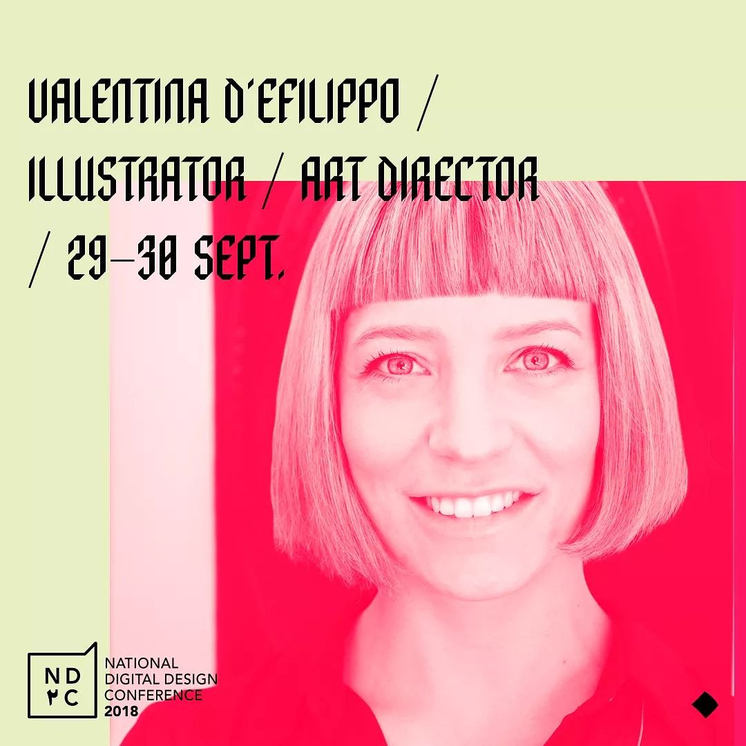 nd2cpakistan's tweet photo. *Drumroll* Announcing our first speaker for #ND2C18.
Valentina is an #informationdesigner , illustrator and #creativedirector. Recently named one of @Campaignmag 's 30 creative frmale leaders defining creativity today and tomorrow.
https://t.co/pUAXQU8Mln https://t.co/Y9BO0b5mI3