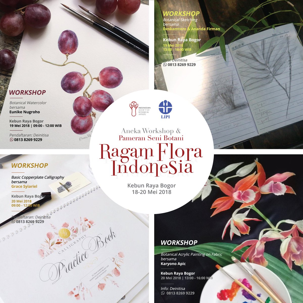 CNNIDdaily's tweet photo. Beragam kegiatan meramaikan pameran #RagamFloraIndonesia di
#KebunRayaBogor, sampai 20 Mei ini! Ada diskusi, demo, workshop seni botani bersama @inikeke, @craftbygrace, Karyono Apic, dll. Cek @IDSBA_, IG:@idsba. https://t.co/j9GuHq643p

#Partner https://t.co/I9FPDjqlOp