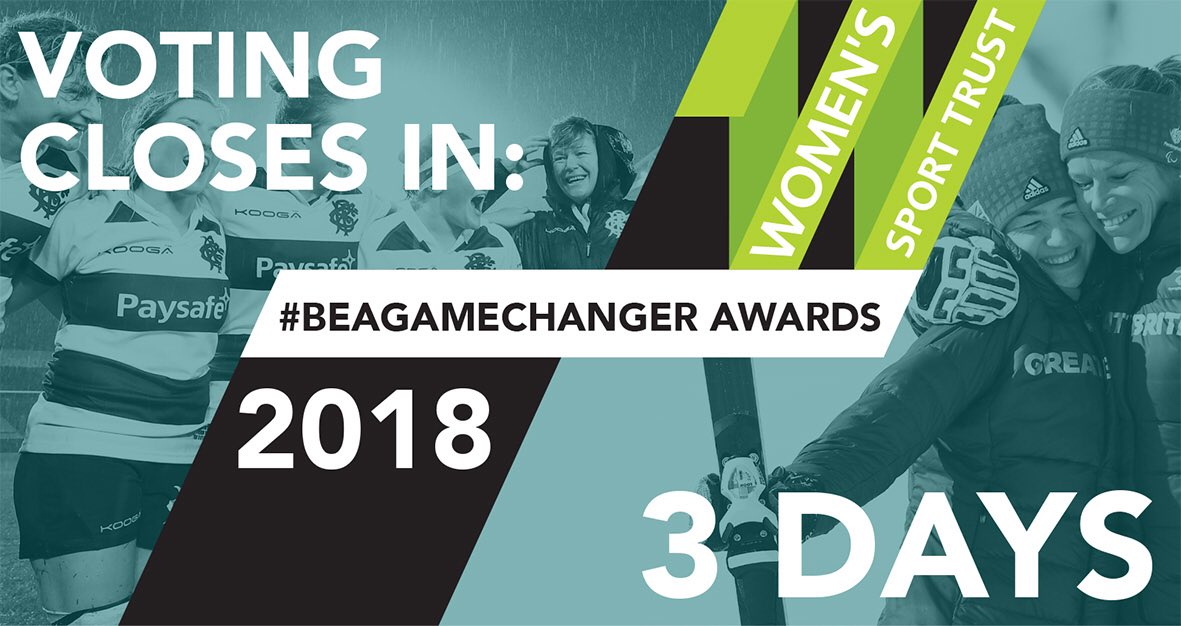 It’s all about peaking at the right time...

Only 3 days to go and everything to play for.

VOTE
🗳 womenssporttrust.com/bagc2018 #BeAGameChanger #visibilitymatters