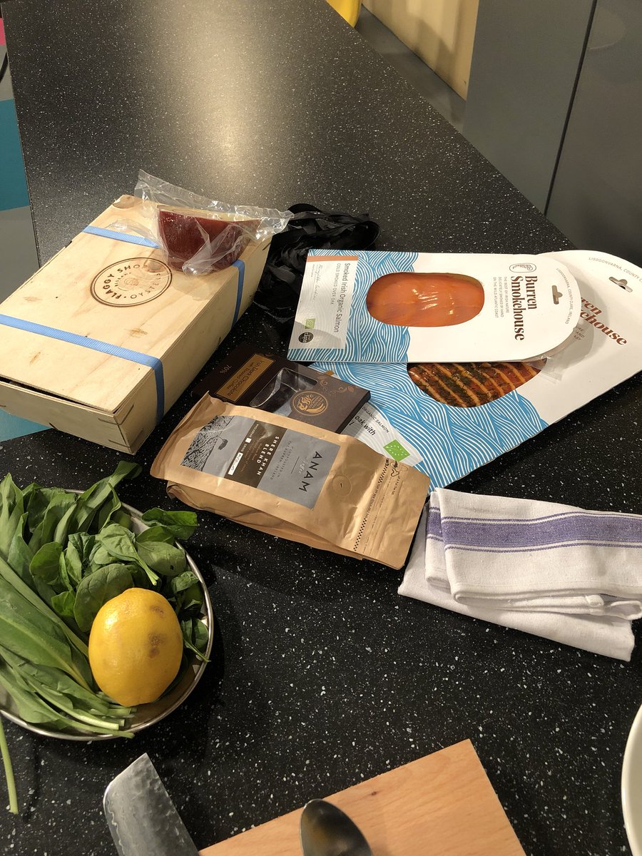 Getting ready to do a bit of cooking this morning on @tv3ireland with some amazing produce from the #Burren @burrensmokehouse <a href="/slowfoodireland/">Slow Food Ireland</a>