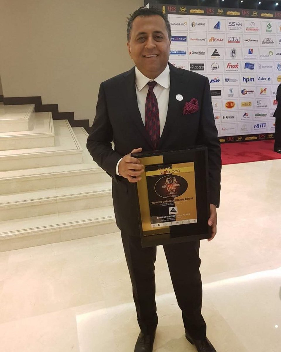 #EmbassyIndustrialParks creates history as we are the first warehousing company to be nominated and awarded at the World’s Greatest Brands &amp; Leaders Awards from the logistics sector.