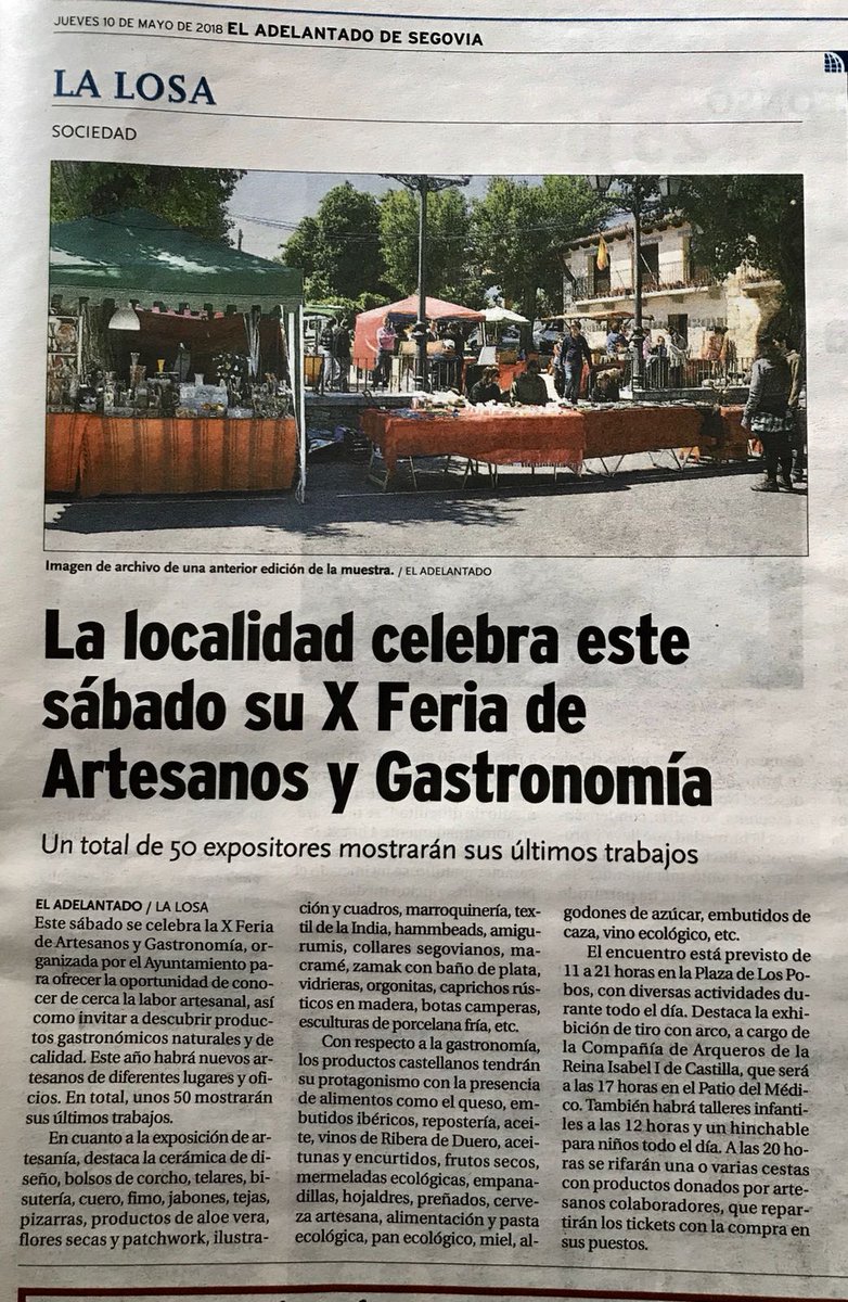 currelator's tweet photo. Mañana, cita ineludible en #LaLosa,#Segovia: #Artesanía #Gastronomía maravillosas. Recomiendo #Chales #Bufandas de #Carolina, arte confeccionado en #TelarHorizontal #TejidoNatural #MujerHombre ¡No os lo perdáis! https://t.co/MoHXIXqsql