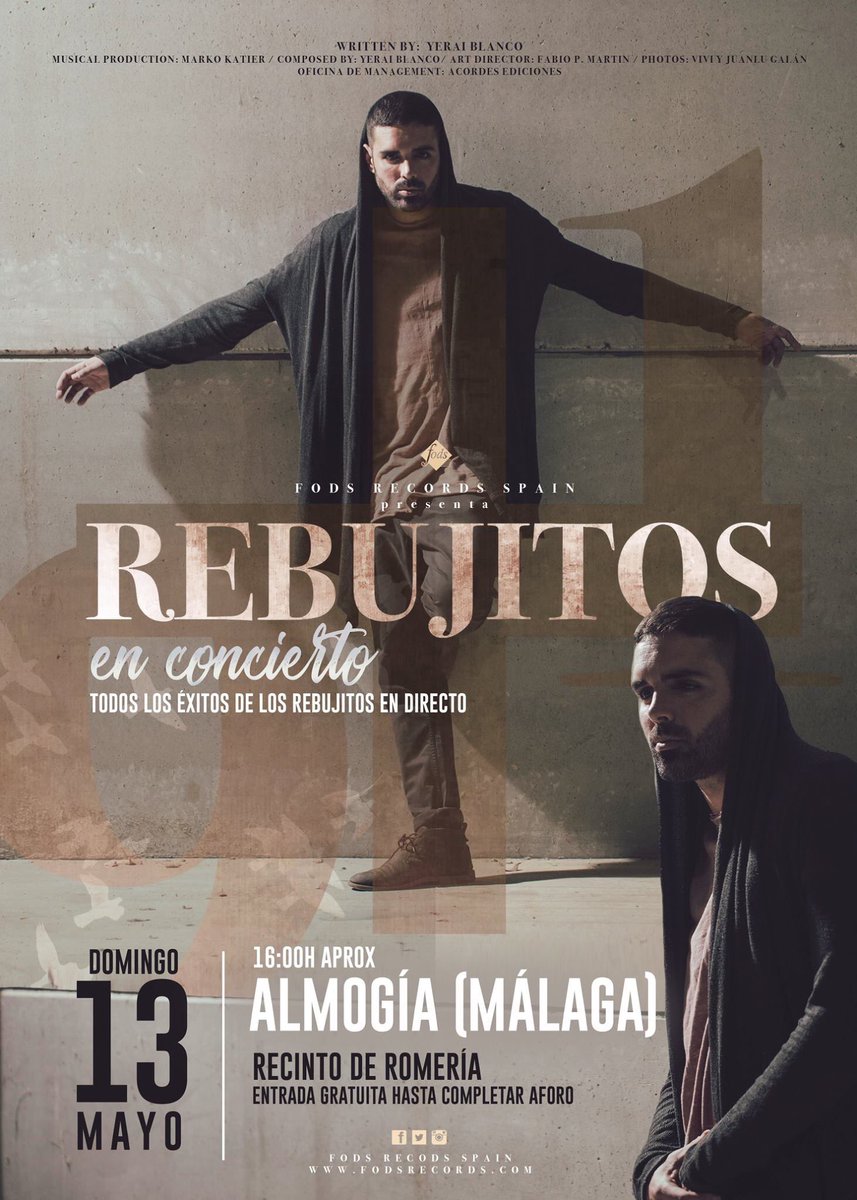 LosRebujitos's tweet photo. A 2 días de volver a miraros a los ojos..
Ganas mil! https://t.co/7OXp8WTPi9