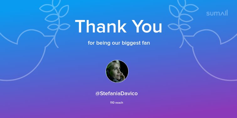 Our biggest fans this week: <a href="/StefaniaDavico/">Stefania Davico</a>. Thank you! via sumall.com/thankyou?utm_s…