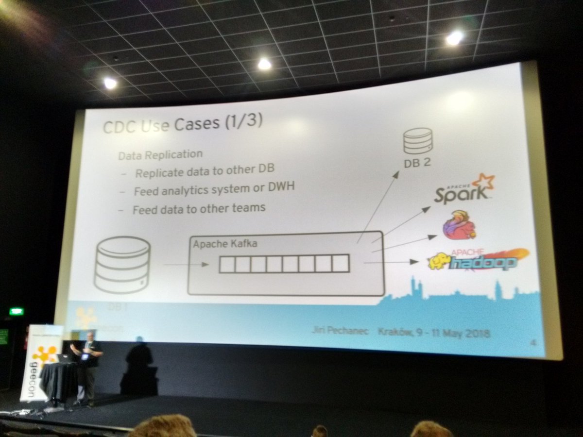 grzesuav's tweet photo. Listening about Change Data Capture at @GeeCON #GeeCON #geecon2018 https://t.co/8w9e4Ty5KL
