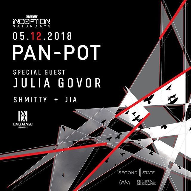 RaveLoop's tweet photo. ✨ Get your #PanPot #JuliaGovor #Shmitty #Jia @ #ExchangeLA tix 👉 https://t.co/YvXgxocVmK ✨
@panpotofficial @juliagovor
#RaveMeetup
#SecondState
#6AM
#MinimalSessions
#DTLA
#InceptionSaturdays
#Insomniac
#InsomniacClubs
#InsomniacEvents
#HouseMusic
#… https://t.co/EKadSMGyK4 https://t.co/GmoRTEArMX