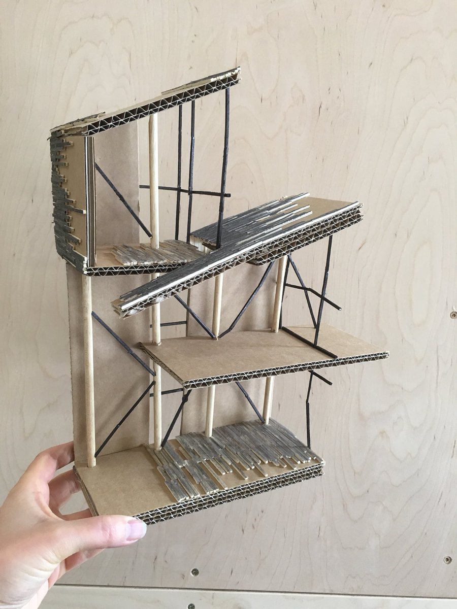 Studioberman's tweet photo. Final reviews yesterday with Year 1 at Reading School of Architecture @UniRdg_Arc teaching alongside @somoco_ - congratulations to all the students for hard work, producing some thoughtful, site-responsive design ideas #drawing #modelling #thinkingdesign #studyingarchitecture https://t.co/Q8jpwbS8HO