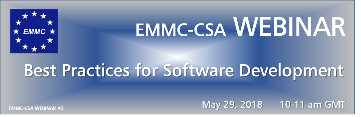 EMMC_ASBL's tweet photo. Another webinar of the @EMMC_H2020 - The European Materials Modelling Council. "Best Practices for Software Development" REGISTER NOW! https://t.co/kxbozEd6Lu #H2020 #EMMCCSA #modelling #softwaredevelopment #accuracy #userdocumentation #Intellectualproperty #licensing https://t.co/1WgcvnbrES