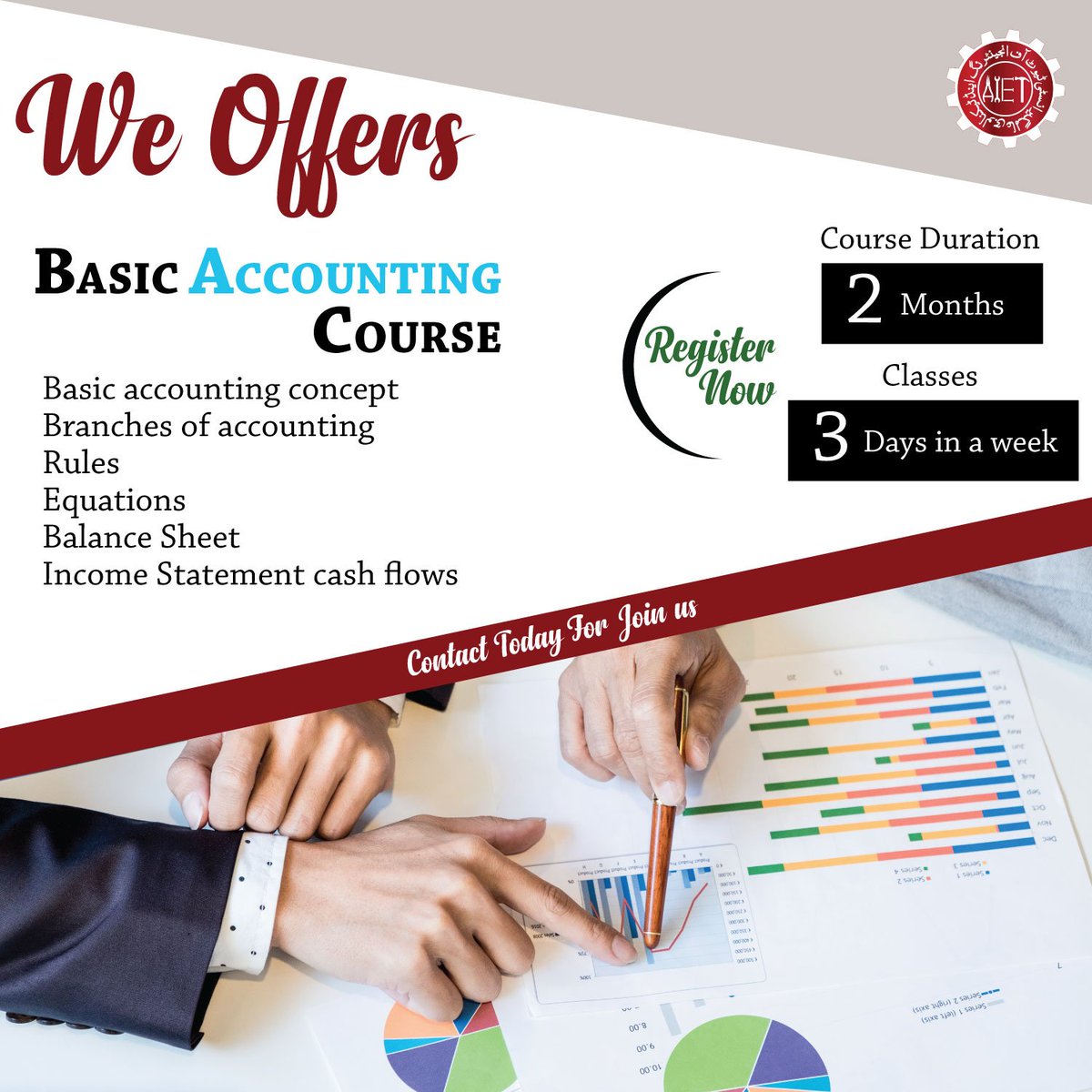 AlamgirIet's tweet image. Get Registered to learn Basic Accounting

92-300-8563903
#AIET #BasicAccounting #FreeCourse #CertificationCourse