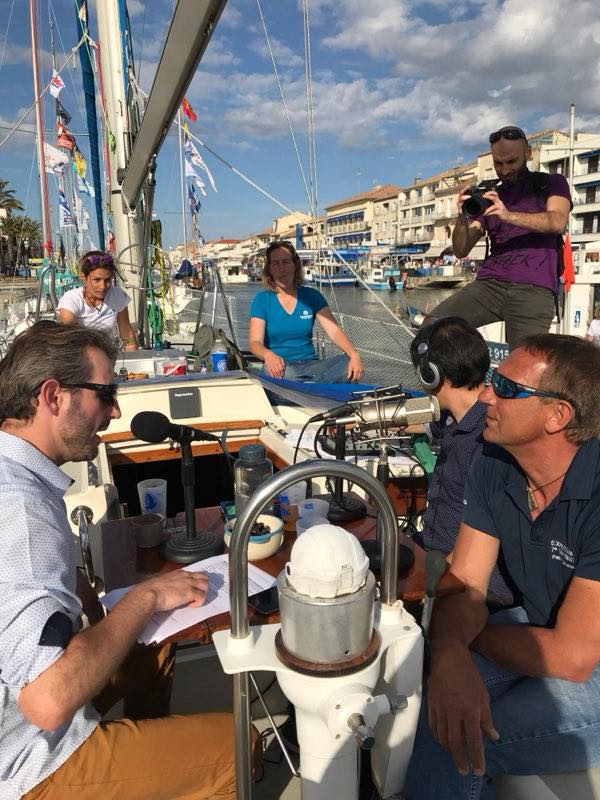 Coscience34's tweet photo. Nous étions hier au 31ème Défi des ports de pêche pour enregistrer des émissions radios sur le bateau #weocean project ! Au soleil, avec une douce brise et un bon apéro, nous avons parlé des enjeux de protection de la mer méditerranée 🐟🐙🦐 https://t.co/GHiUtJpoJe