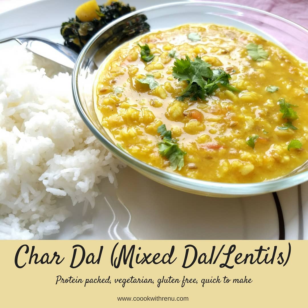 CookWithRenu's tweet photo. Char Dal (Mixed Dal)
A mix of 4 diff dals/Lentils which is protein packed, low in calories, gluten free and vegetarian @ https://t.co/Pp0TNKjeKZ
#cookwithrenu #chardal #dal #mixdal #lentil #lentilsoup #protein #vegetarian #vegan #lowcalories #TrendingNow https://t.co/Vp2hrvGXvC
