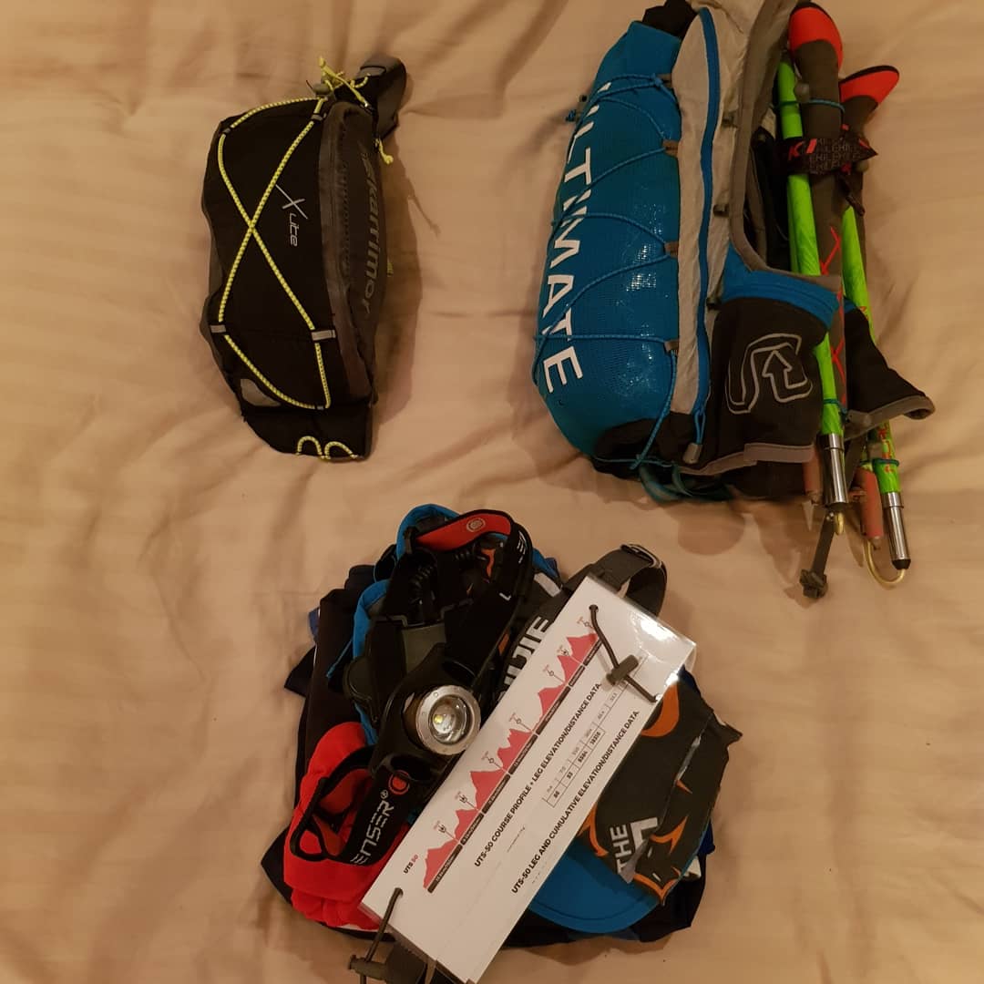 MartinRutherf15's tweet photo. All the kit needed to take on the monstrous 50 mile #UTSRACE organised by @apexrunningco https://t.co/49m9kdcrZ0