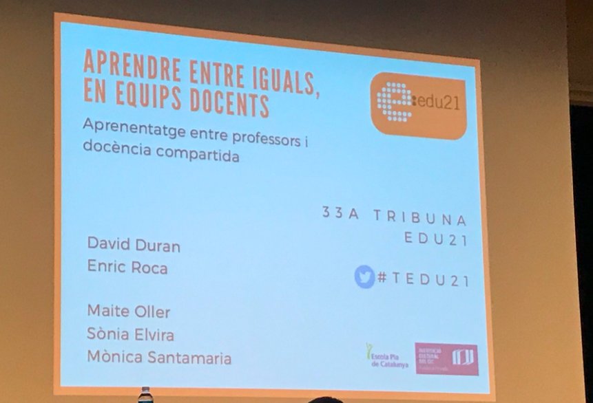escolapiacat's tweet image. Aprendre entre iguals 🤝 @escolapiabalmes va acollir ahir la 33a Tribuna @Edu21_cat #TEDEDU21 La millor manera d&apos;innovar és compartint coneixements, treballant en equip. #equipsdocents #educació #SUMMEM