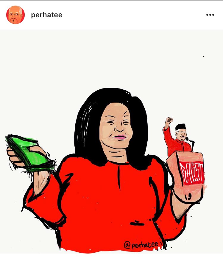 suckydopamin's tweet image. Back in 2015, I watched Rosmah perempuan puaka by C4 production and came up with this sketch. After 3 years and looking at @azrene_ahmad post I think it is safe enough to get it out. #pray4sabah #pray4perak #pray4change
