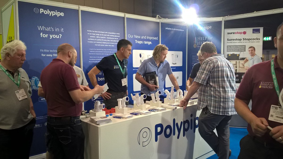 PolypipeTrade's tweet photo. Morning everyone! We've had a fantastic few days at @Installer_Show and it's been great chatting to so many different people. Thank you to everyone who popped by the stand! See you next year..?! #Installer2018 #plumbing #heating https://t.co/u9neG0acf1