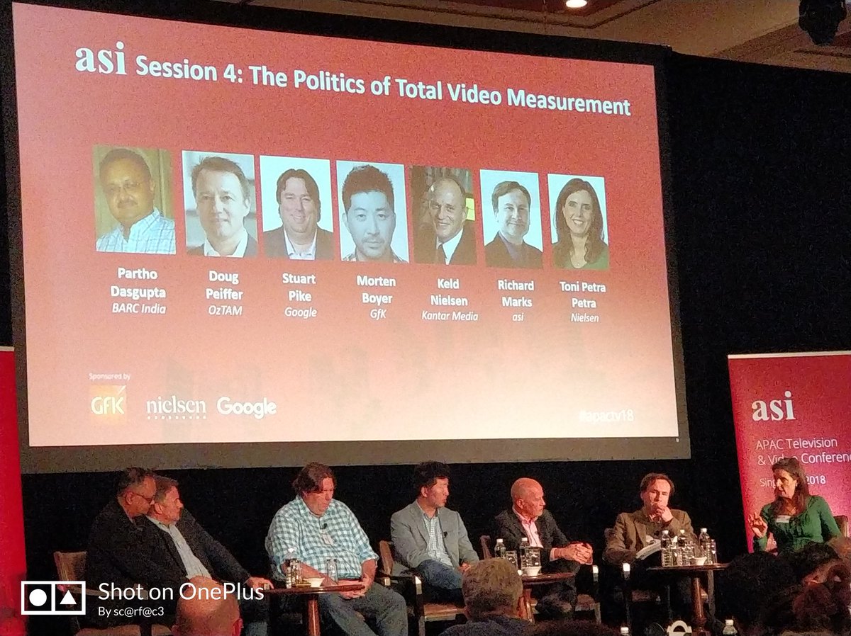 ScarfaceVarun's tweet image. Panel Session with @parthodasgupta, @keld_nielsen, Toni Petra, Morten Boyer, Stuart Pike, @DougPeiffer and @RichardMlive.

#apactv18 #asiconferences @asi_radiotv @BARCIndia @Nielsen @Kantar_Media @GfK @Google