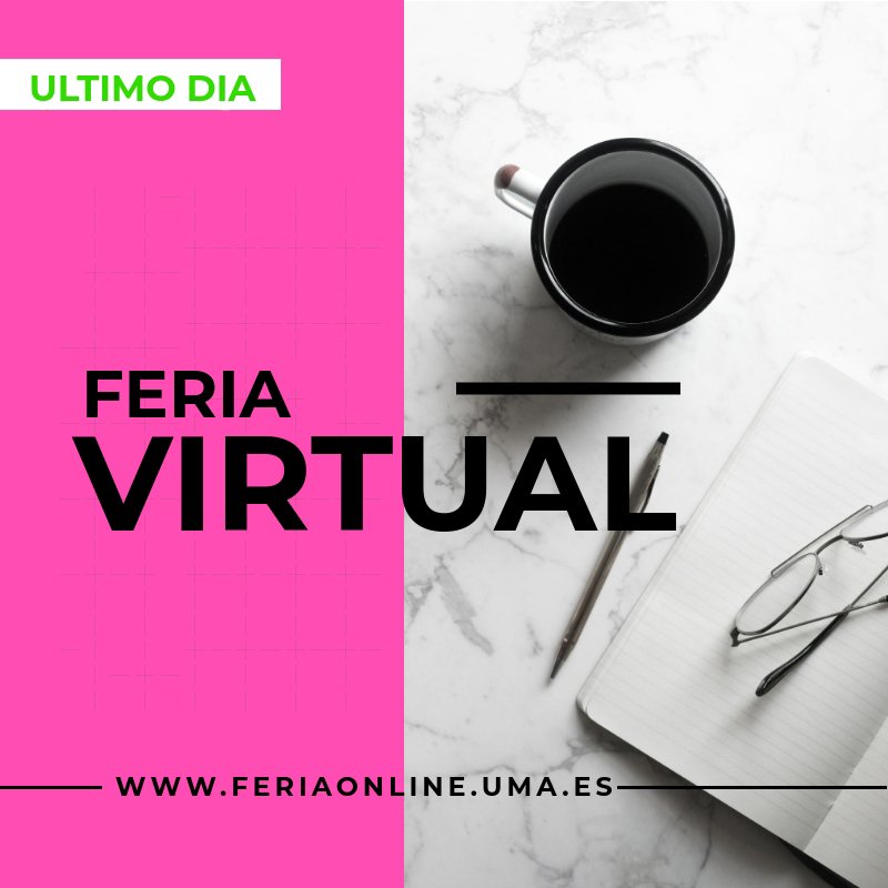 ¡Atención! Hoy es el ÚLTIMO DÍA para participar en la Feria de #empleo Virtual de <a href="/InfoUMA/">Universidad de Málaga</a> 💼
¡Regístrate y mira las más de 140 #ofertas que hay!😱
Puedes acceder desde tu móvil.📲
feriaonline.uma.es
.
#FelizFinde #trabajo #practicas #TourDelEmpleo