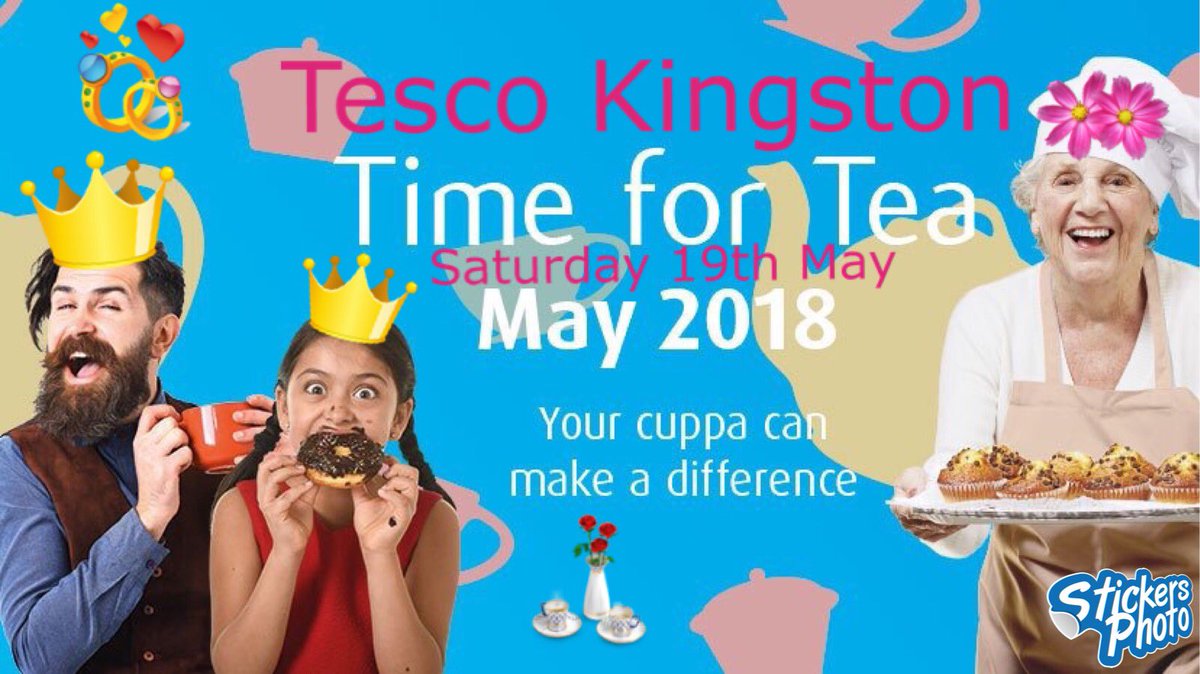 KarenLinley_'s tweet photo. RT - So next week is @willenhospice ‘Time for Tea’ week &amp; Saturday is the #RoyalWedding at @Tesco2885 #Tesco Kingston we will be celebrating both! We will be serving Tea &amp; Wedding Cake to celebrate whilst raising funds for #WillenHospice. Please join us. Everyone’s welcome!  👑🍰 https://t.co/cuUPQSb5ug