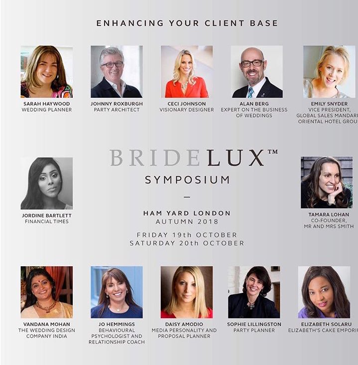 Honoured to speak <a href="/bridelux/">BrideLuxOfficial</a> Symposium later this year. Tickets on sale now....