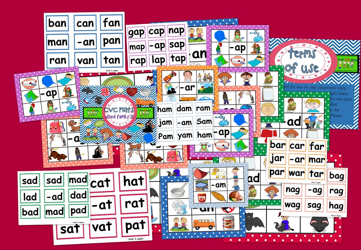 Excited to share the latest addition to my #etsy shop: CVC MATS: Word Family A etsy.me/2KelMLM #art #print #digital #cvc #reading #kindrgarten #preschool #practicereading #consonant